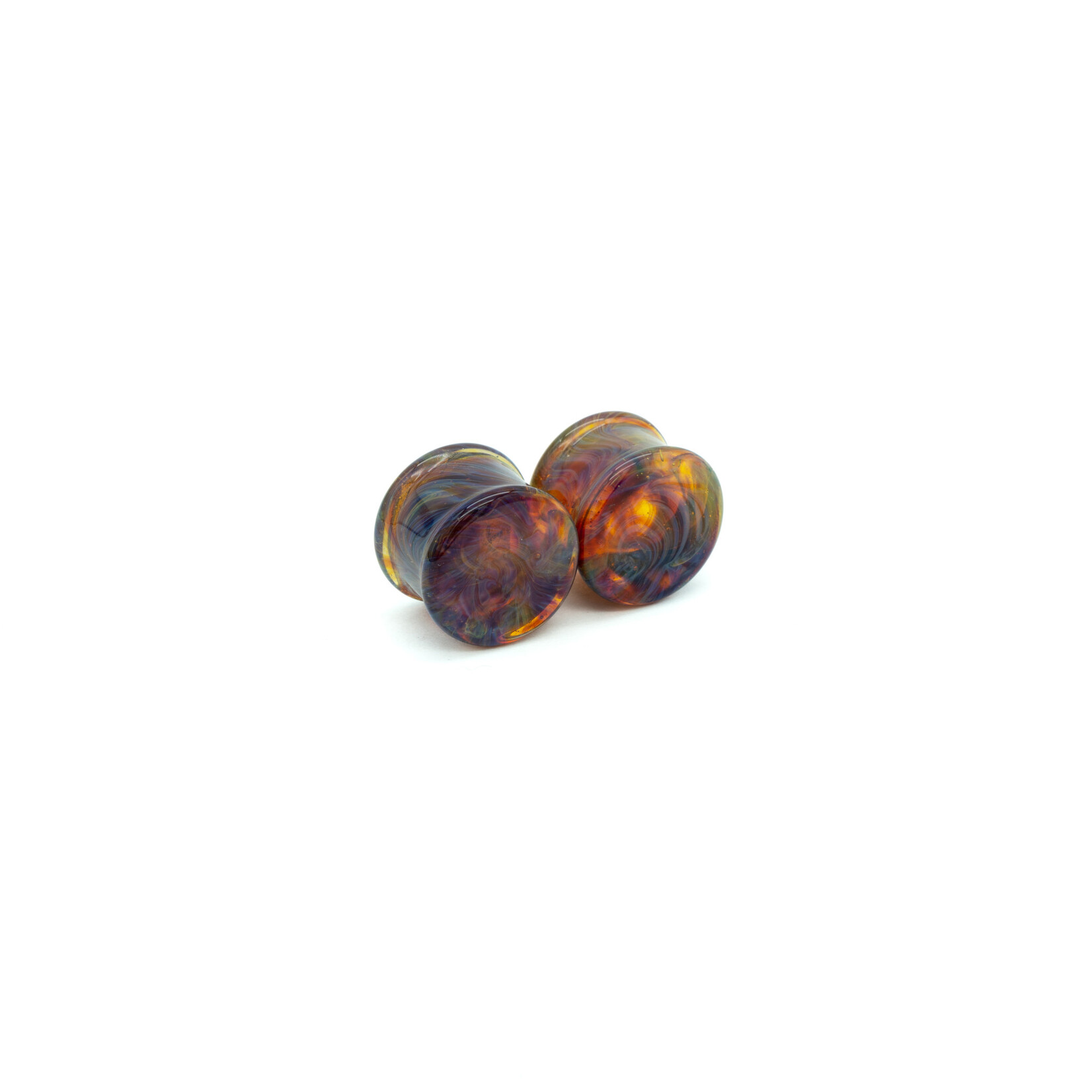 Glasswear Studios Double Flare (DF) Glass Plugs - Borostone (Pair)