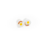 Gorilla Glass Double Flare (DF) Glass Plugs - Bacon n' Egg (Pair)