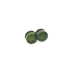 Glasswear Studios Double Flare (DF) Glass Plugs - Green and Black Venus (Pair)