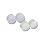 Glasswear Studios Double Flare (DF) Glass Plugs - Cloudy Opalescent (Pair)