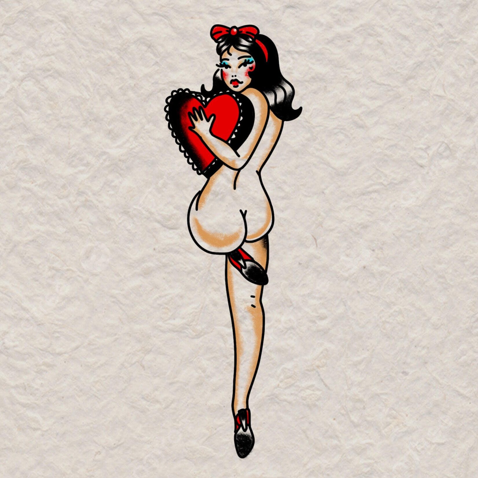 Hottie Heart Flash Tattoo with Bella