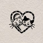 Lover Cats Flash Tattoo with Bella