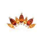 BVLA YG 16G Threaded Athena with Citrine AA Marquise and Madeira Citrine Marquise