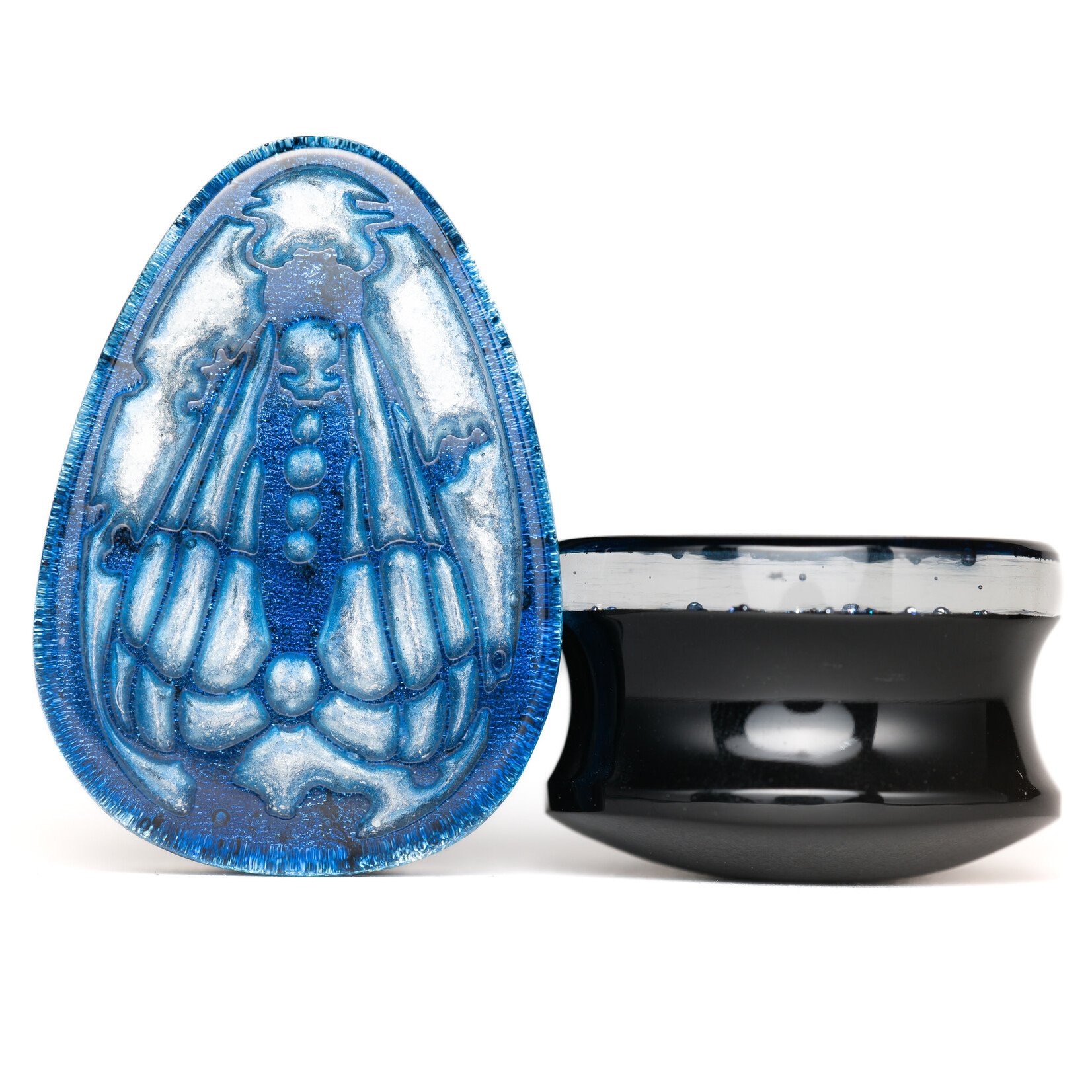 Gorilla Glass Double Flare (DF) Cicada Teardrop Plugs (Pair)