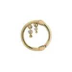 Pupil Hall YG 18g 5/16" Liminality Dngle Ring (Right)