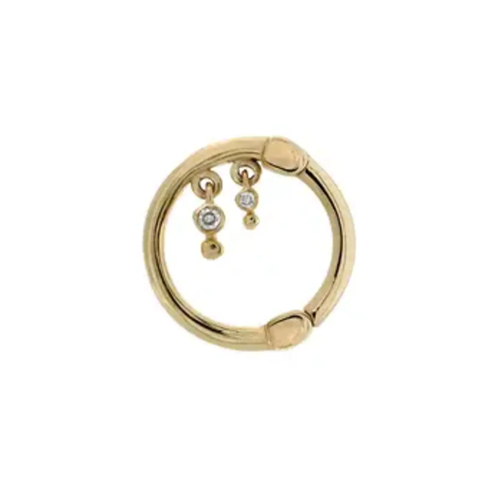 Pupil Hall YG 18g 5/16" Liminality Dngle Ring (Right)