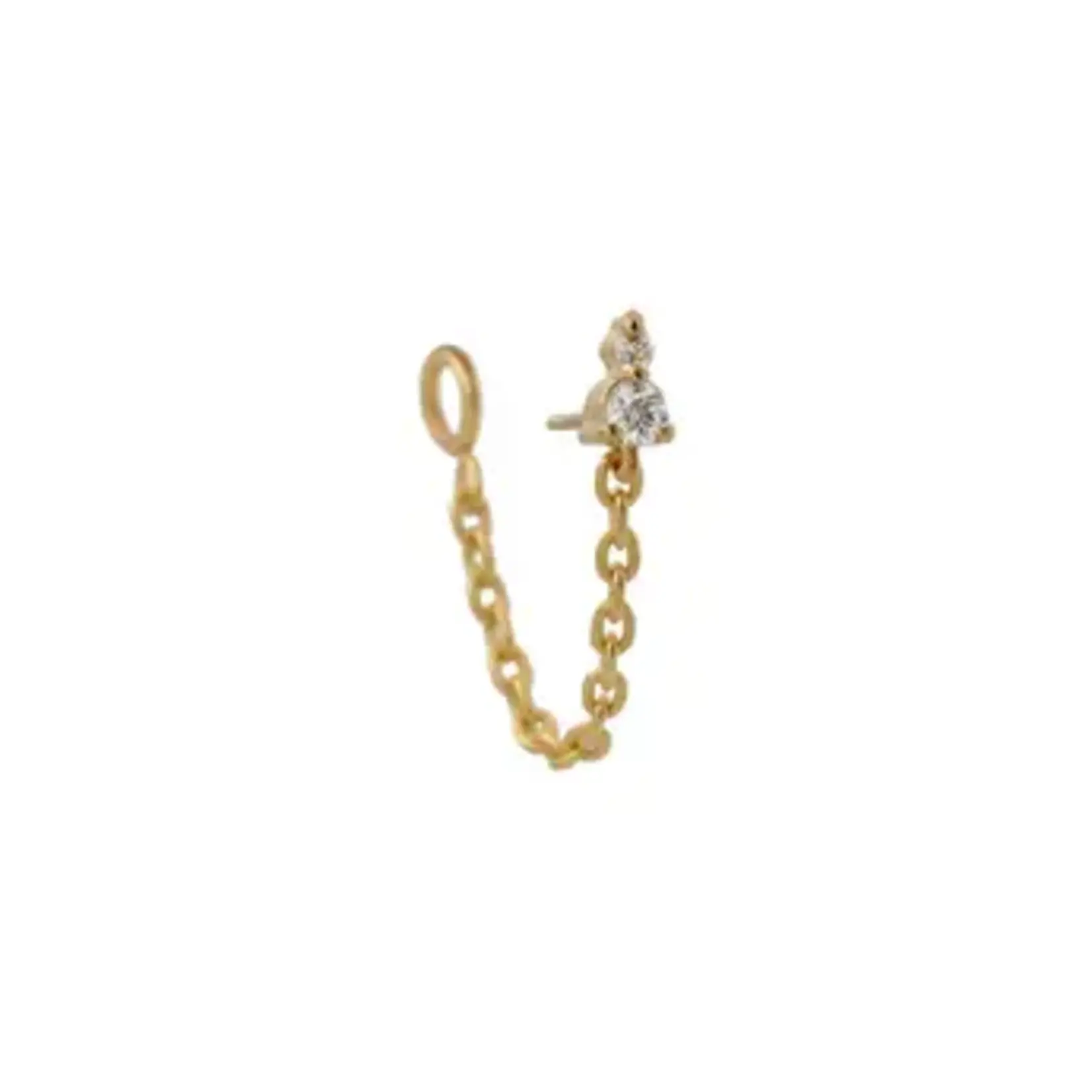 Pupil Hall YG Threadless Mumble Mini Lasso w/ Diamond - 21mm