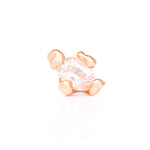 Pupil Hall YG Threadless Formidable w/ Morganite