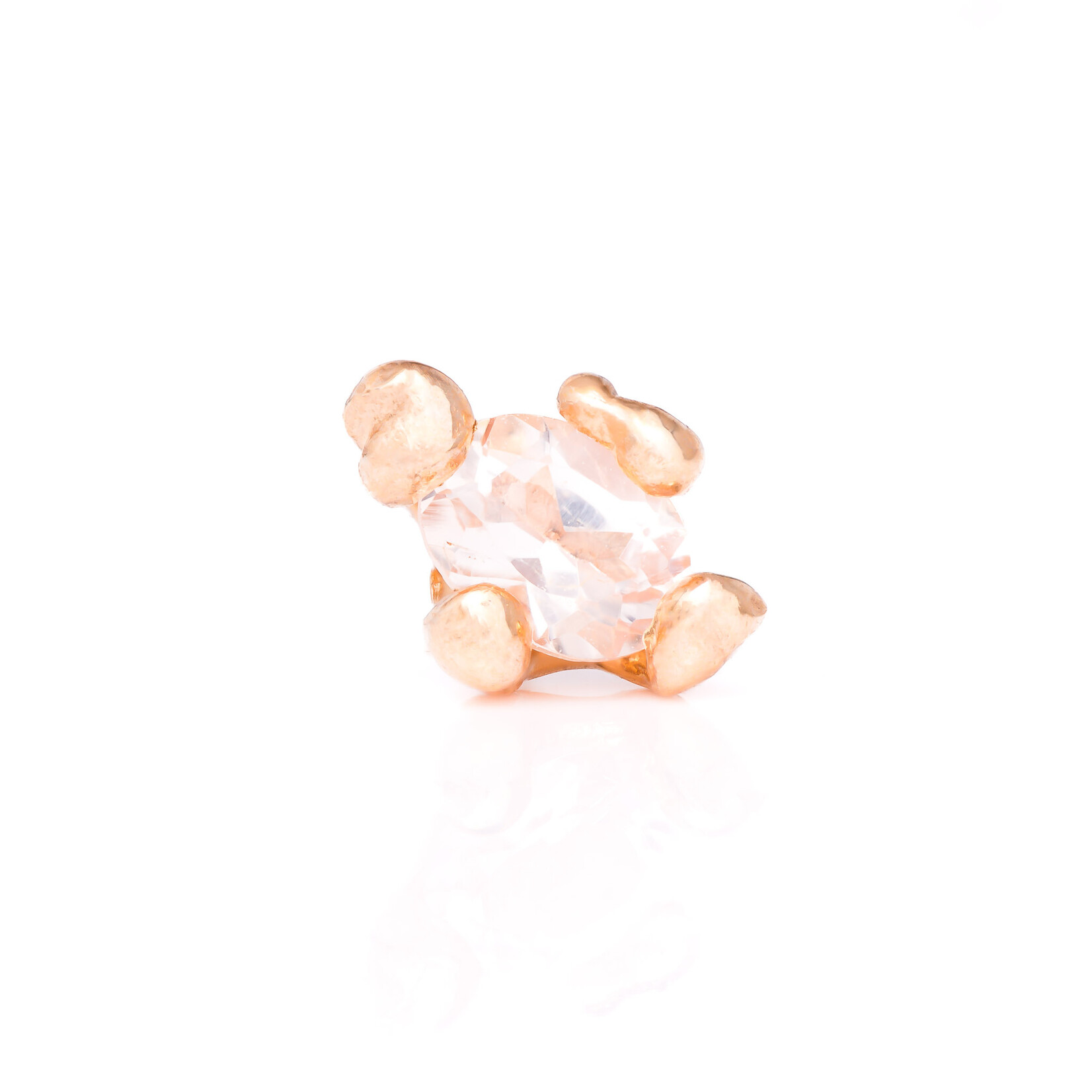 Pupil Hall YG Threadless Formidable w/ Morganite