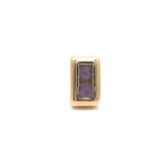 BVLA YG Threadless Rectangle Illusion 1.5mm Sandblasted Amethyst