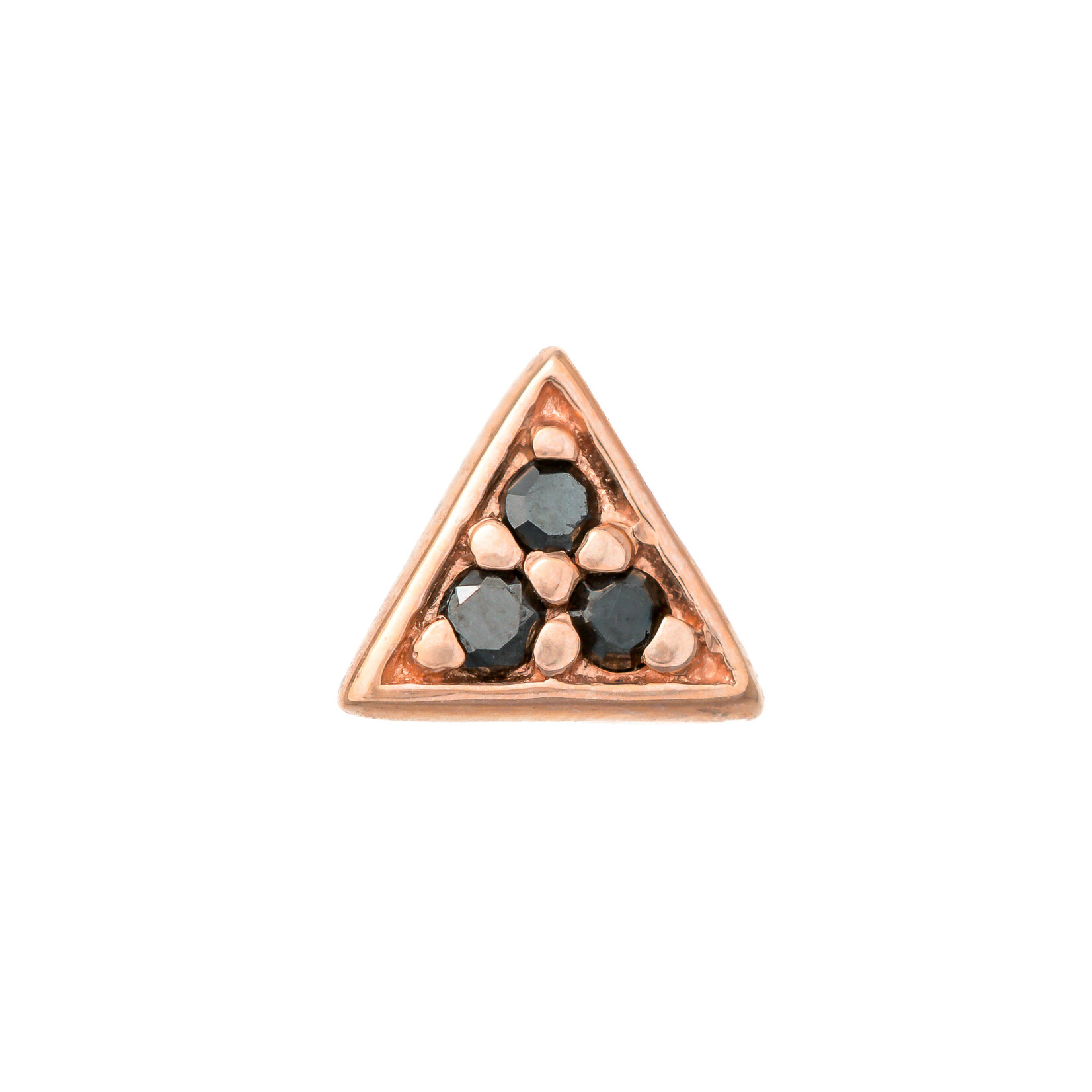 BVLA RG Threadless Micro Pave Triangle 1mm Black Diamond