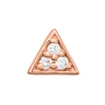 BVLA RG Threadless Micro Pave Triangle 1mm Diamond