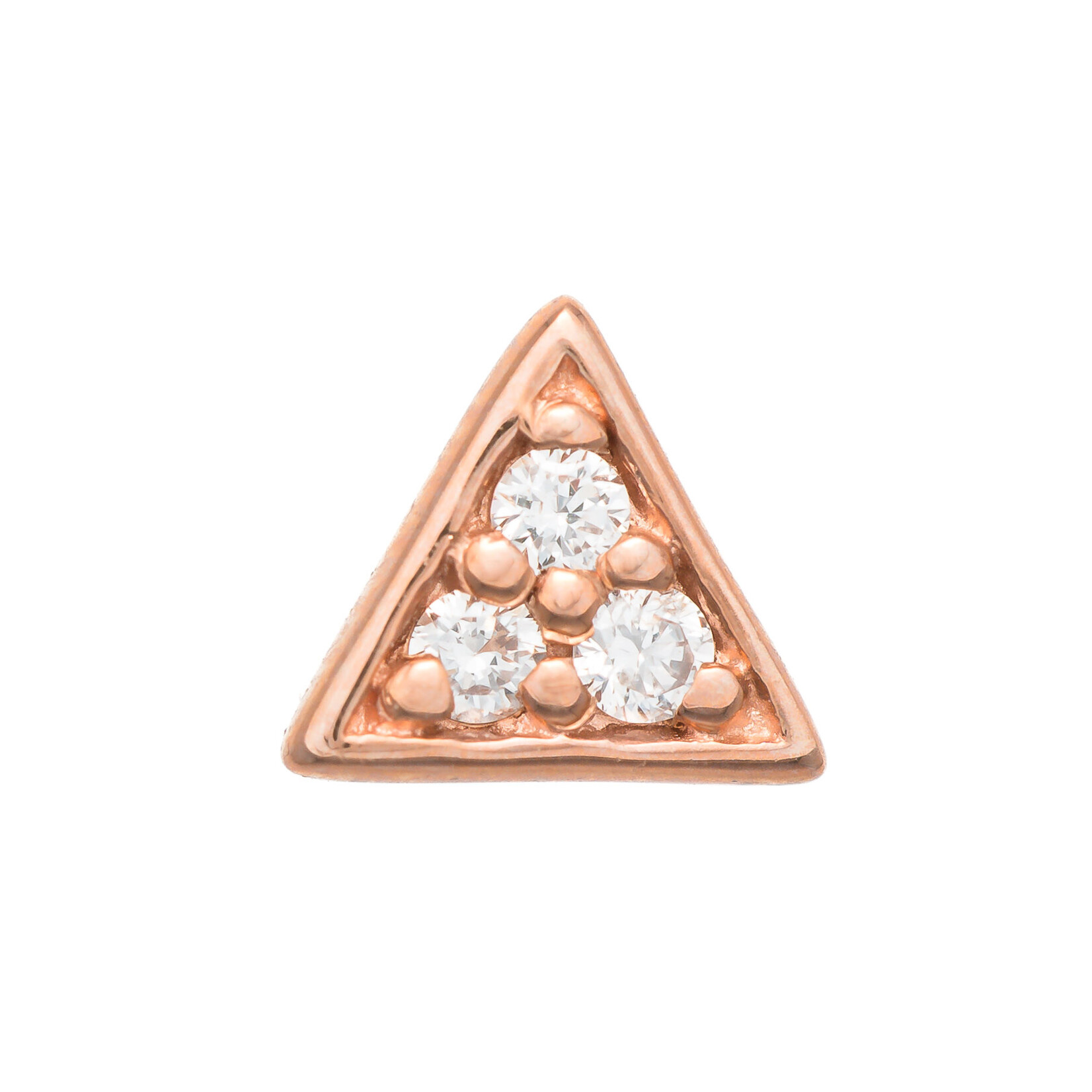 BVLA RG Threadless Micro Pave Triangle 1mm Diamond