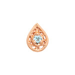 BVLA RG Threadless Kensington Pear 2mm Swiss Blue Topaz