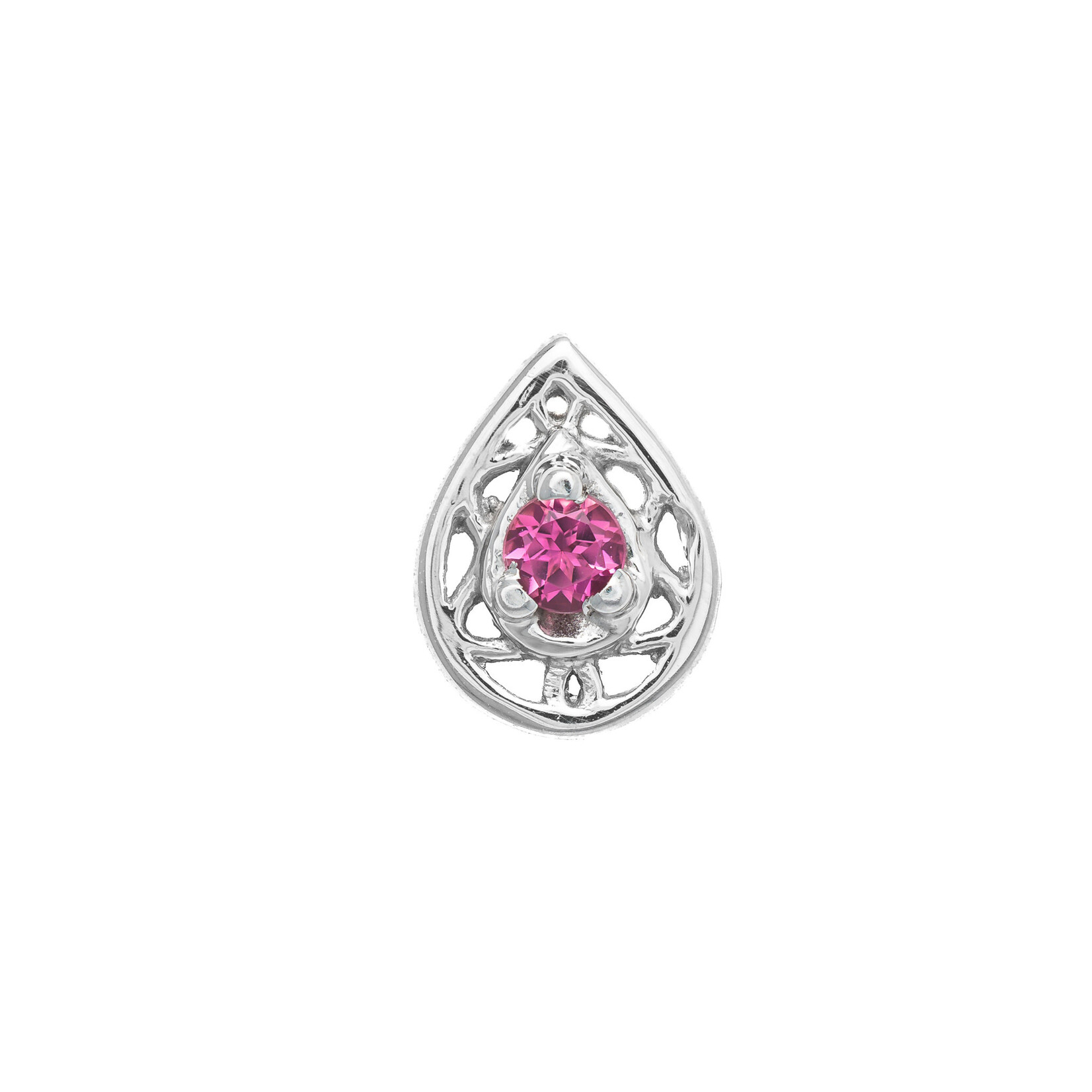 BVLA WG 16g Threaded Kensington Pear with Pink Tourmaline