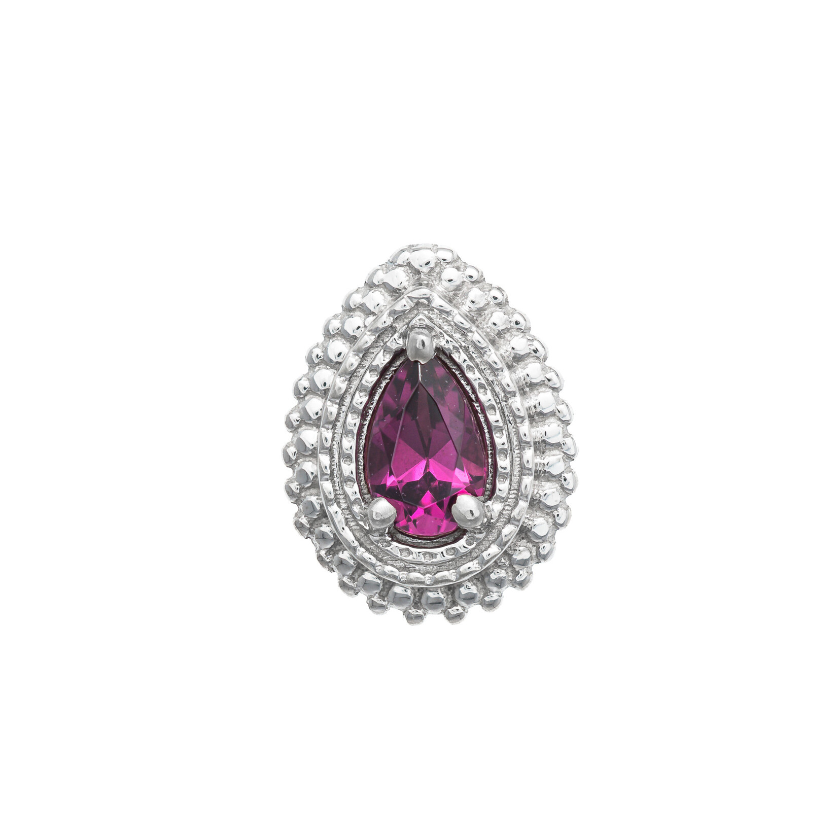 BVLA WG 16g Threaded Mini Afghan Pear with Rhodolite
