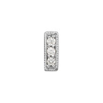 BVLA WG Threadless 3 Gem Millgrain Strip 1.25mm Diamonds