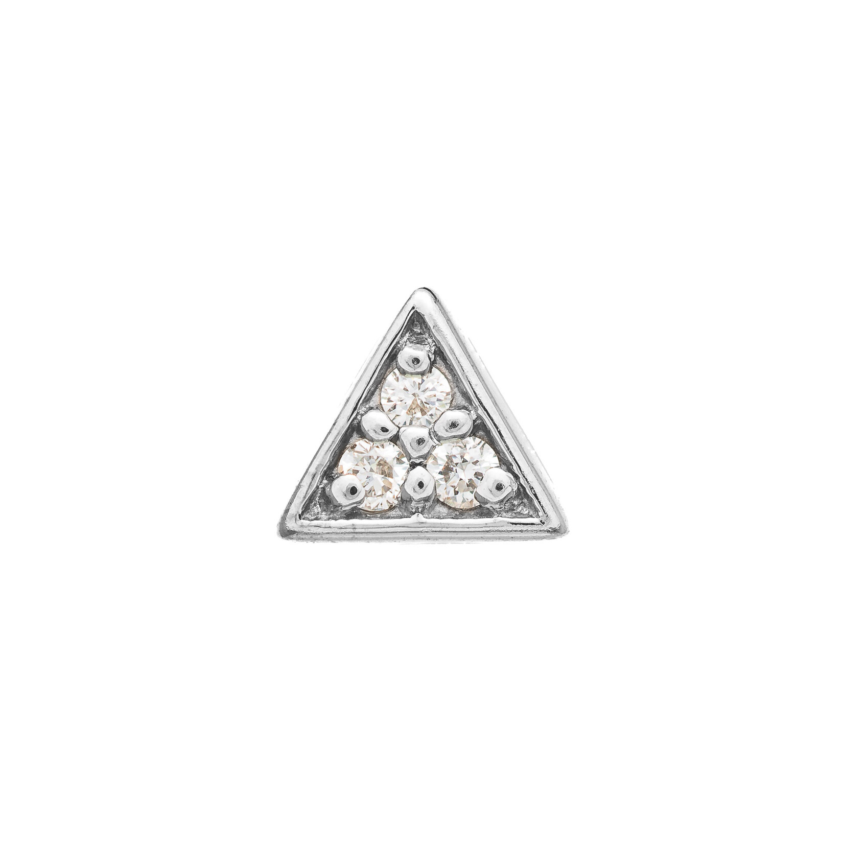 BVLA WG Threadless Micro Pave Triangle 1mm Diamond