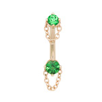 BVLA YG 16g 5/16 Threaded Rianna Curve with Chrome Tsavorite