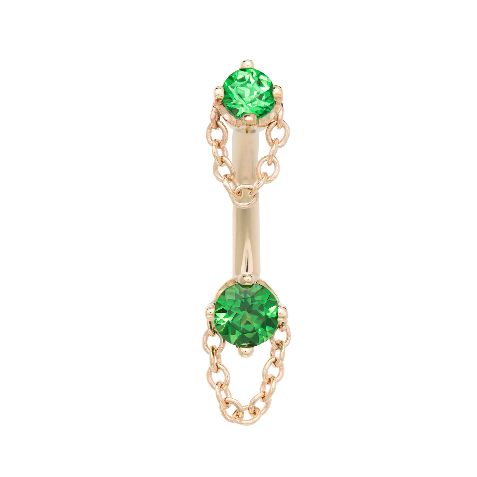 BVLA YG 16g 5/16 Threaded Rianna Curve with Chrome Tsavorite