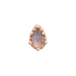 BVLA RG 16g Threaded Pear Crown 4x2.5mm Labradorite Rose Cut