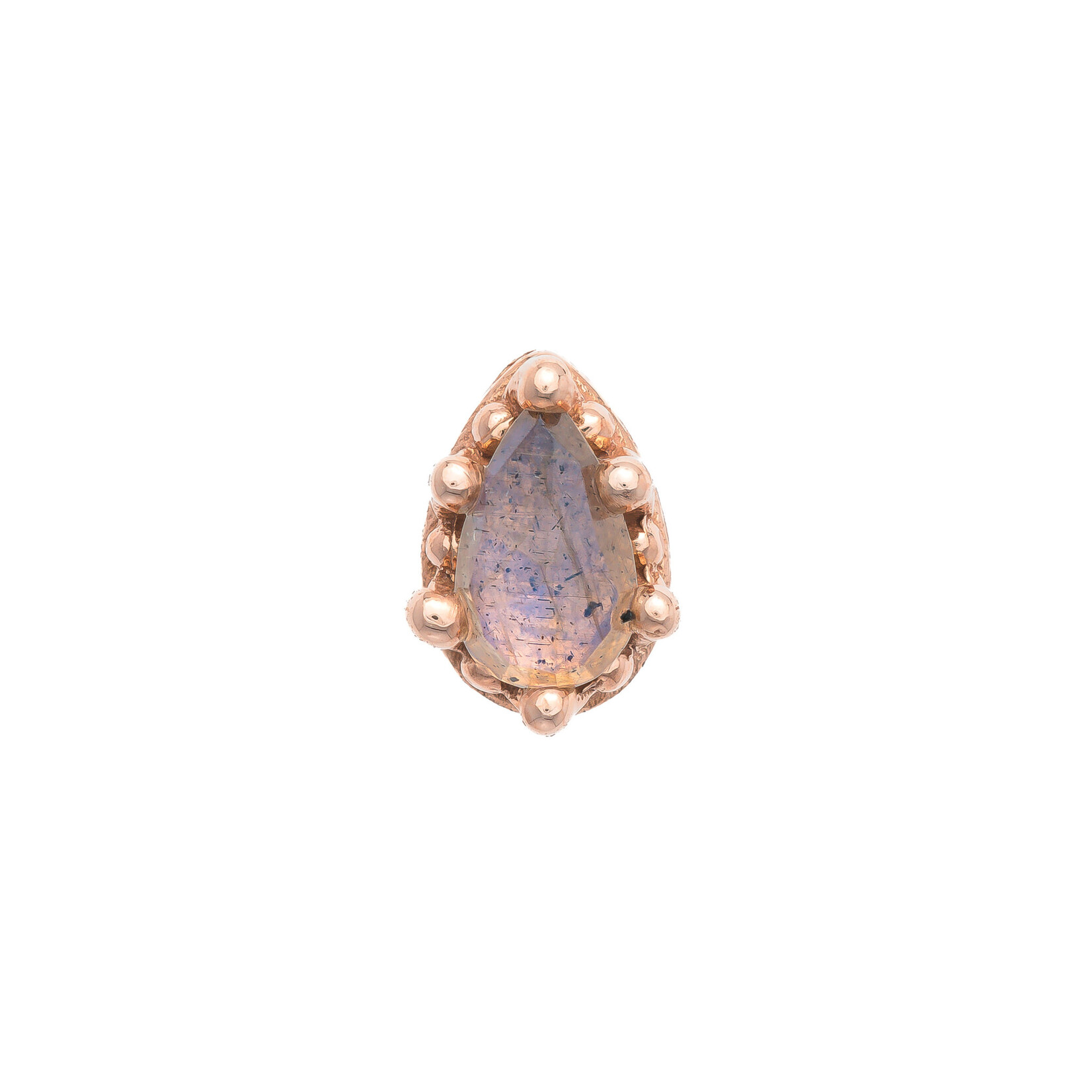 BVLA RG 16g Threaded Pear Crown 4x2.5mm Labradorite Rose Cut