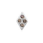 BVLA WG 16g Threaded Kerry Diamond with Smoky Quartz