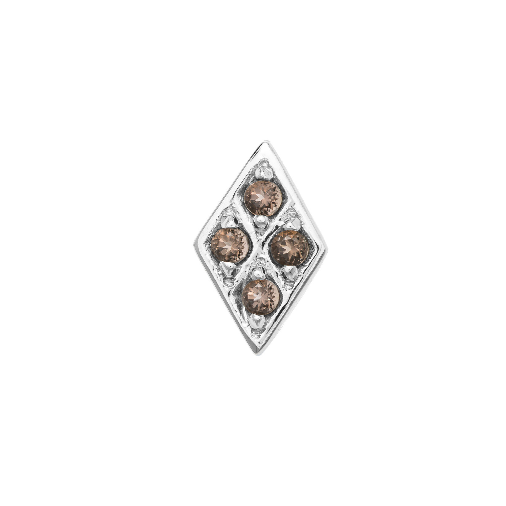 BVLA WG 16g Threaded Kerry Diamond with Smoky Quartz