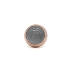 Dusk RG Threadless 4mm Bezel with Aquamarine Cab