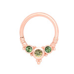 BVLA RG 16g 3/8 Sylvie Seam Ring with Green Tourmaline AA