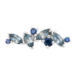 BVLA WG 16G Threaded Irina - TOP GEM CURVING TO THE LEFT - 12x4.5mm - 3x1.5mm AQUAMARINE Marquise (4), 1mm BLUE SAPPHIRE (2), 1.25mm BLUE SAPPHIRE (1), 1.75mm BLUE SAPPHIRE (1)