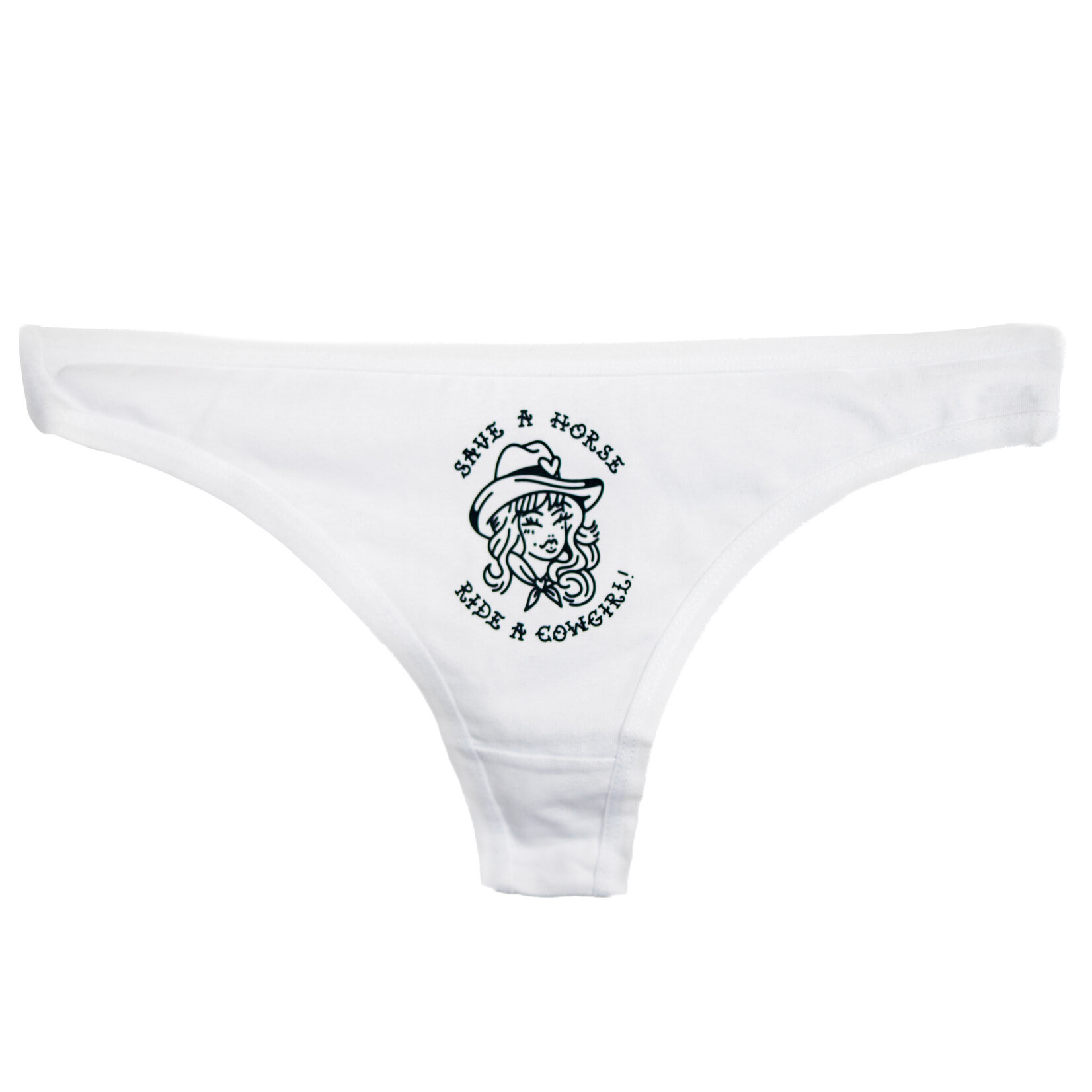 Bella Ryan "Save A Horse" White Thong