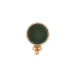 Dusk YG Threadless Eventide Bezel - 5mm Nephrite Jade