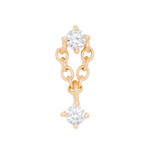 Ember Jewelry YG Threadless Linked Up - CZ