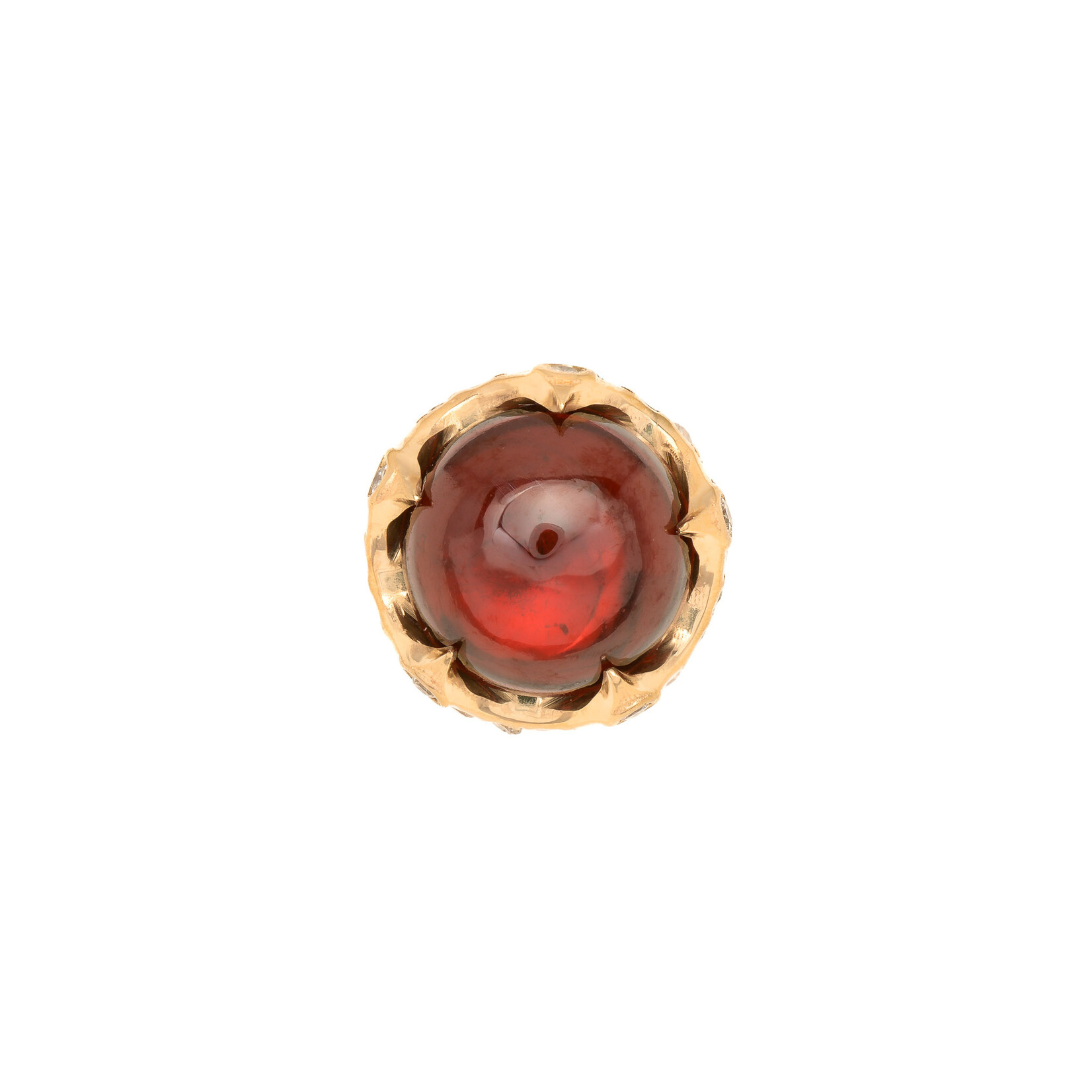 Other Couture 14g YG Crown with Garnet and Diamond