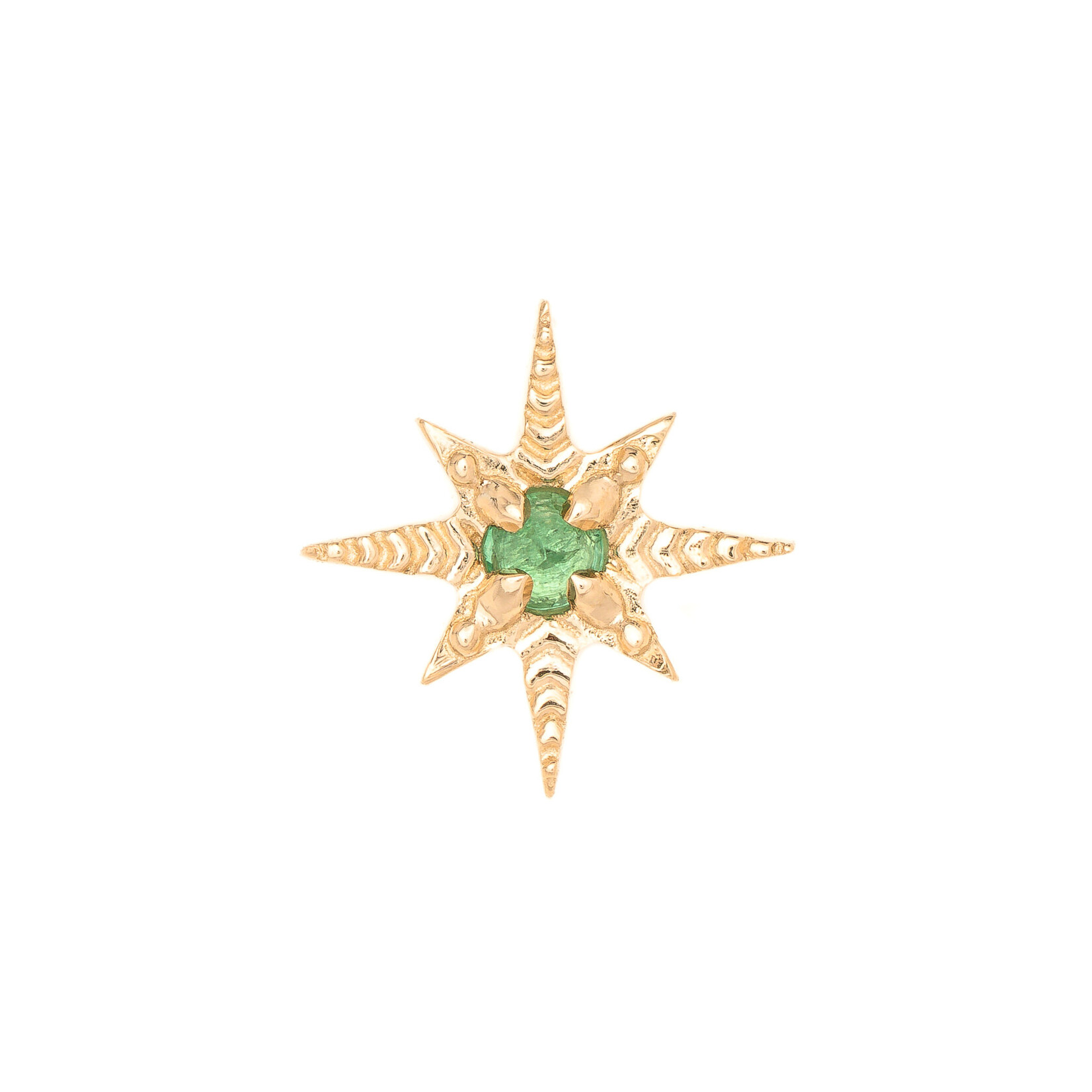 Tether Jewelry YG Threadless Elendres w/ Emerald