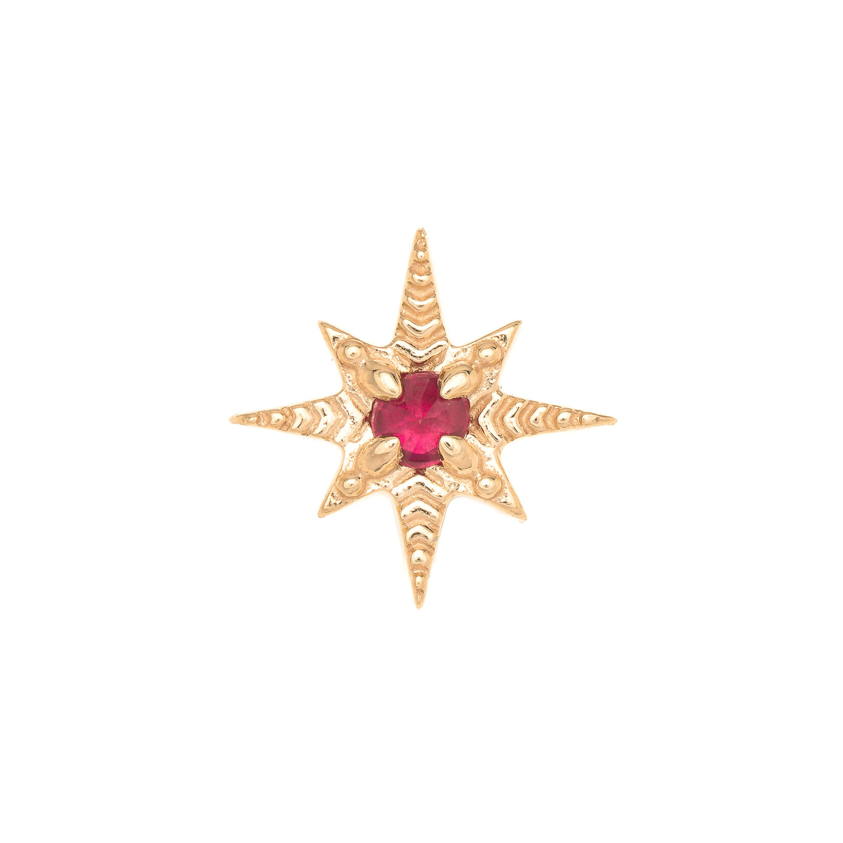 Tether Jewelry YG Threadless Elendres - Ruby