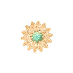 Tether Jewelry YG Threadless Dahlia - Emerald