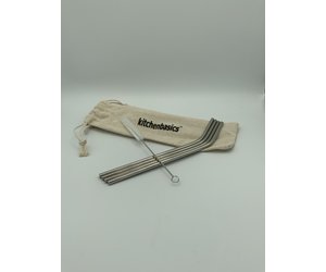 5 mm SS Straws and Brush w Bag