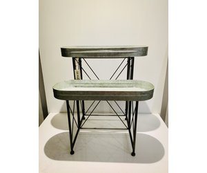 2 Level Metal Planter