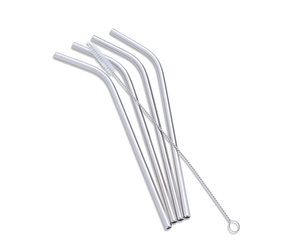 5 mm SS Straws w Brush