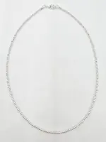 Saskia de Vries L-O Necklace Sterl/Slv 2 mm 16"