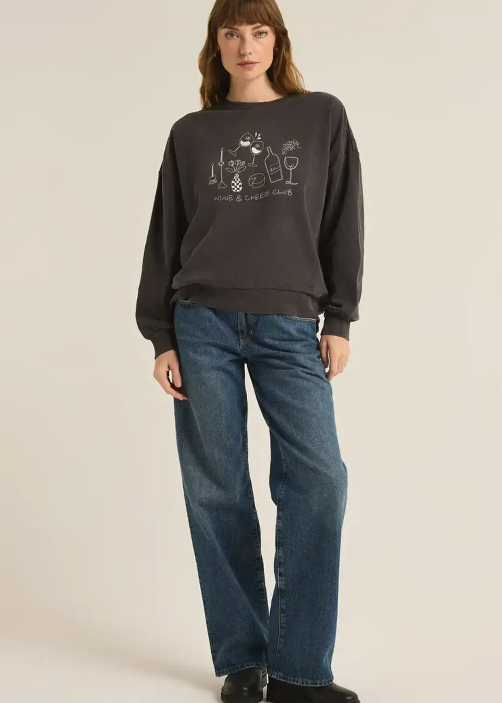 Z Supply 3336 Wine Club Sunday Sweatshirt