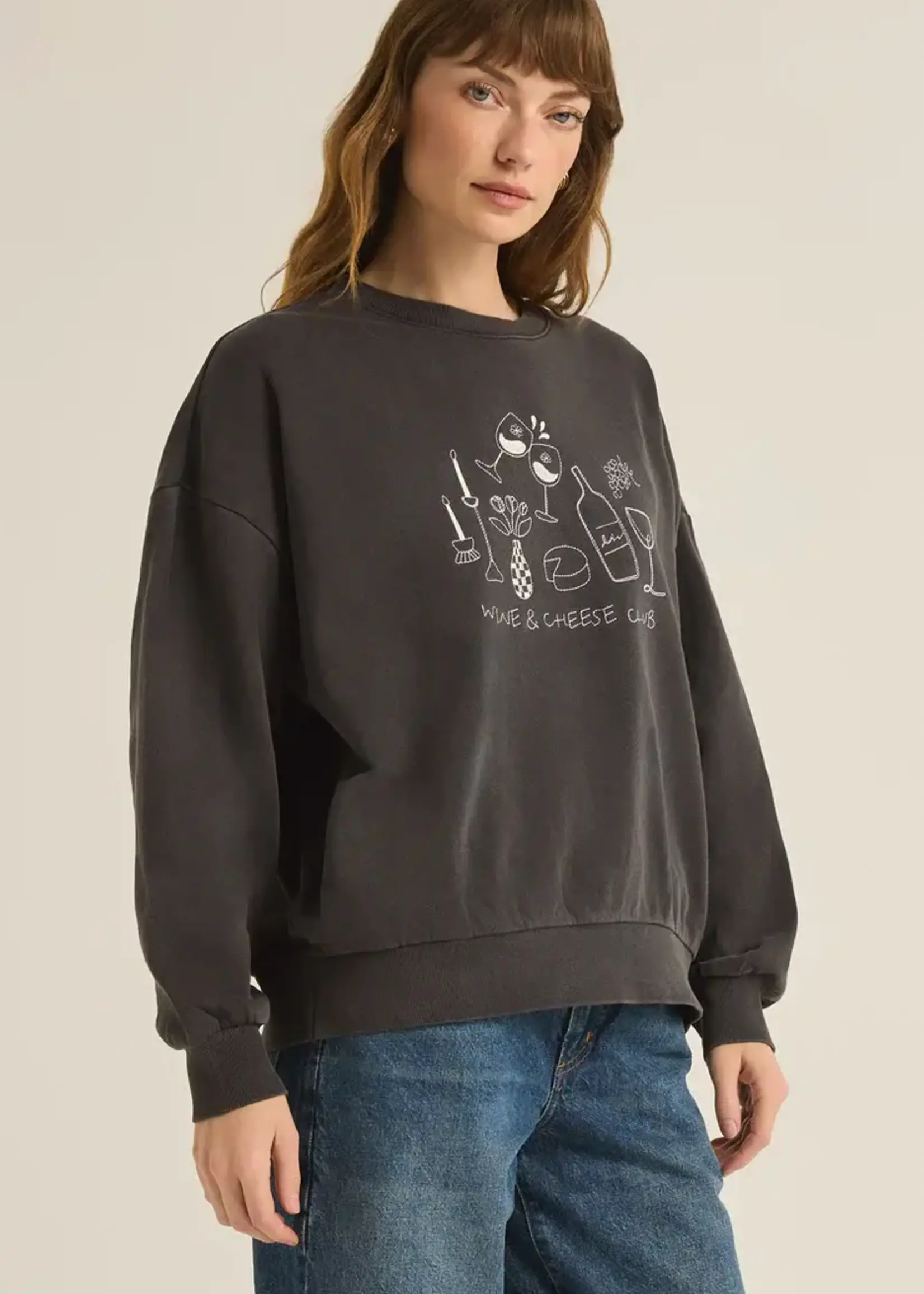 Z Supply 3336 Wine Club Sunday Sweatshirt