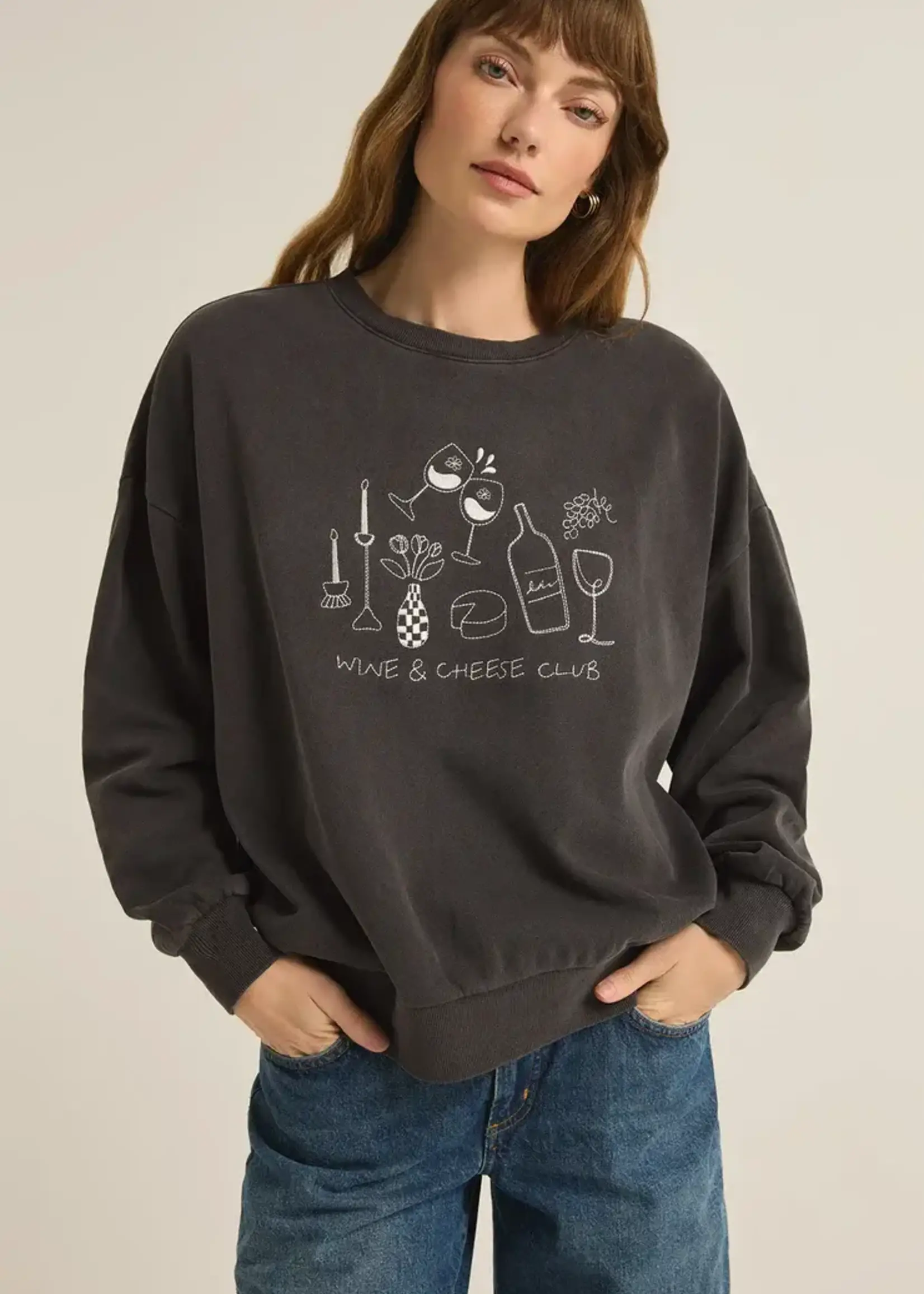 Z Supply 3336 Wine Club Sunday Sweatshirt