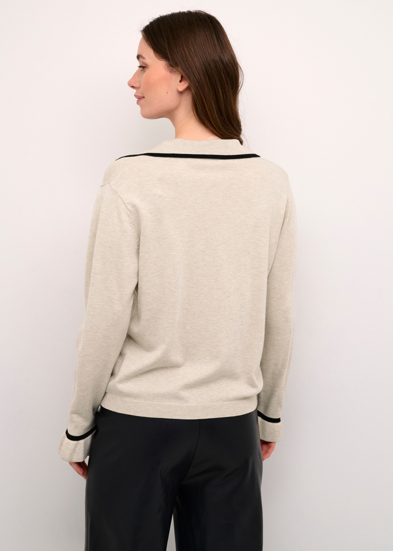 Cream CRVillea Knit Poloshirt