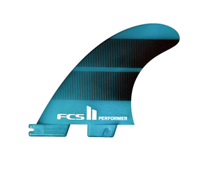 FCS II Performer Neo Glass Teal Gradient Tri Fins - Island Surf