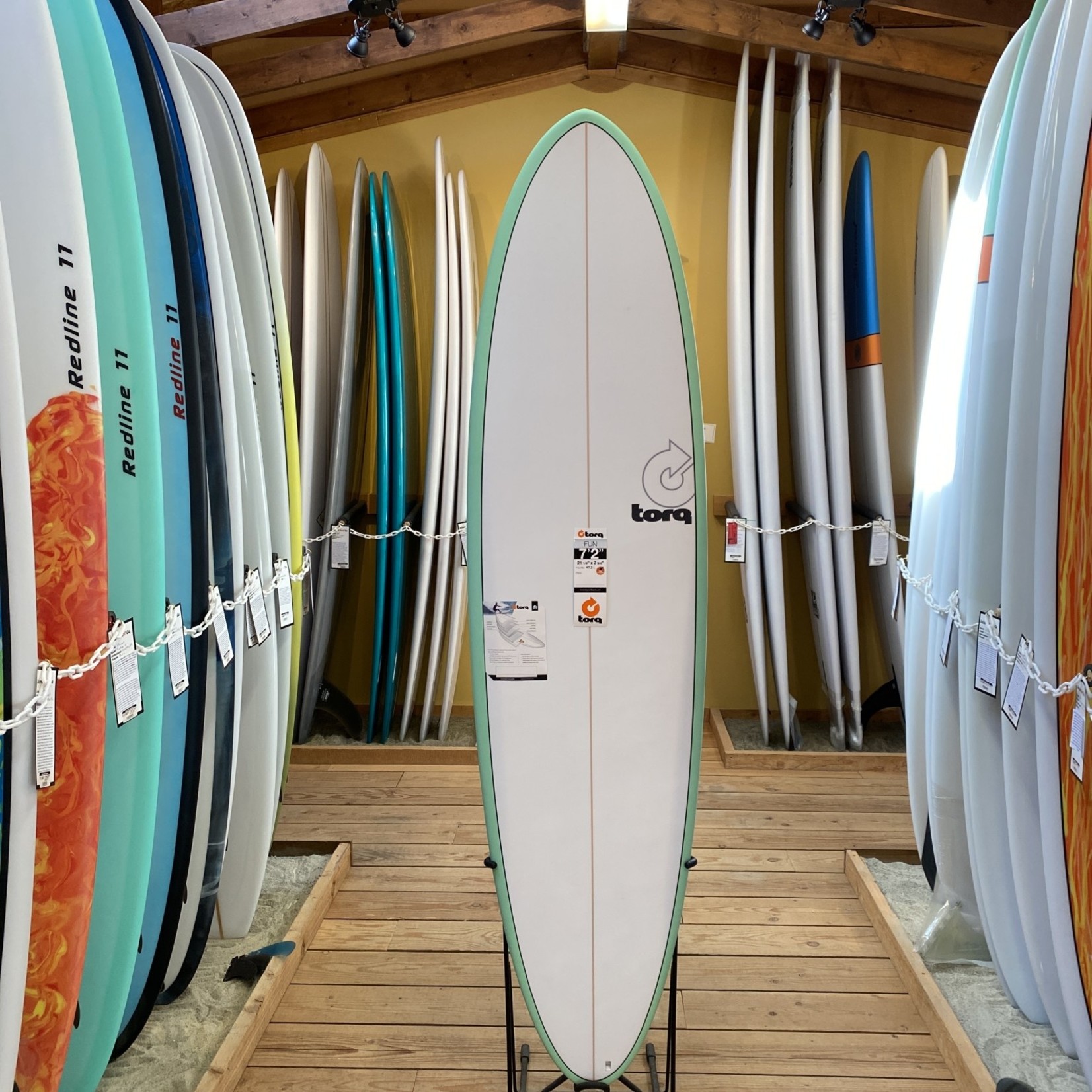 TORQ Surfboards 7'2 Torq Funboard Seagreen Rails*