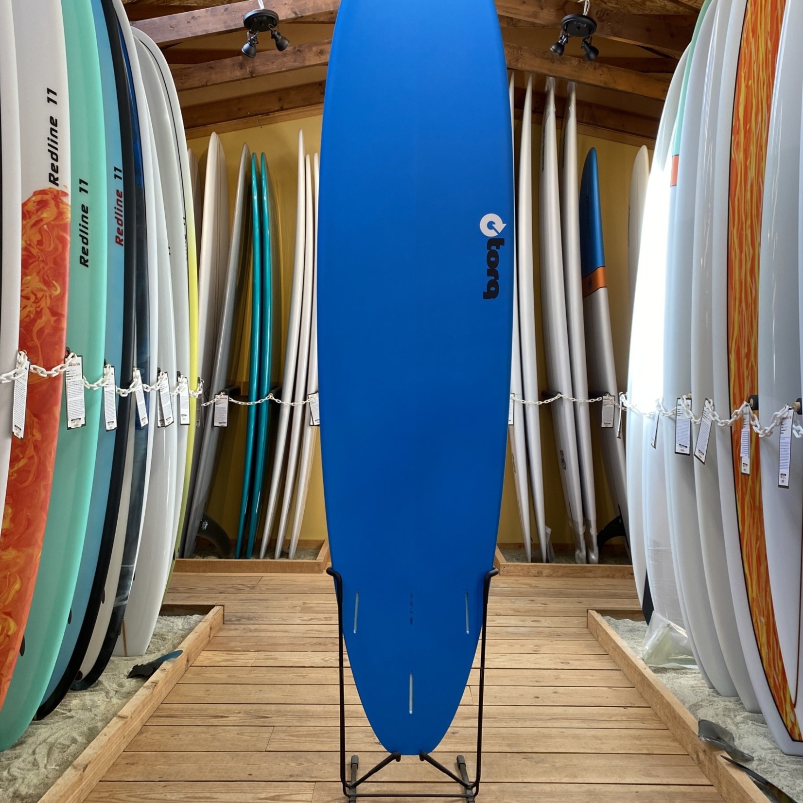 TORQ Surfboards 8'0 Torq Navy Blue Pinline  Mini Longboard*