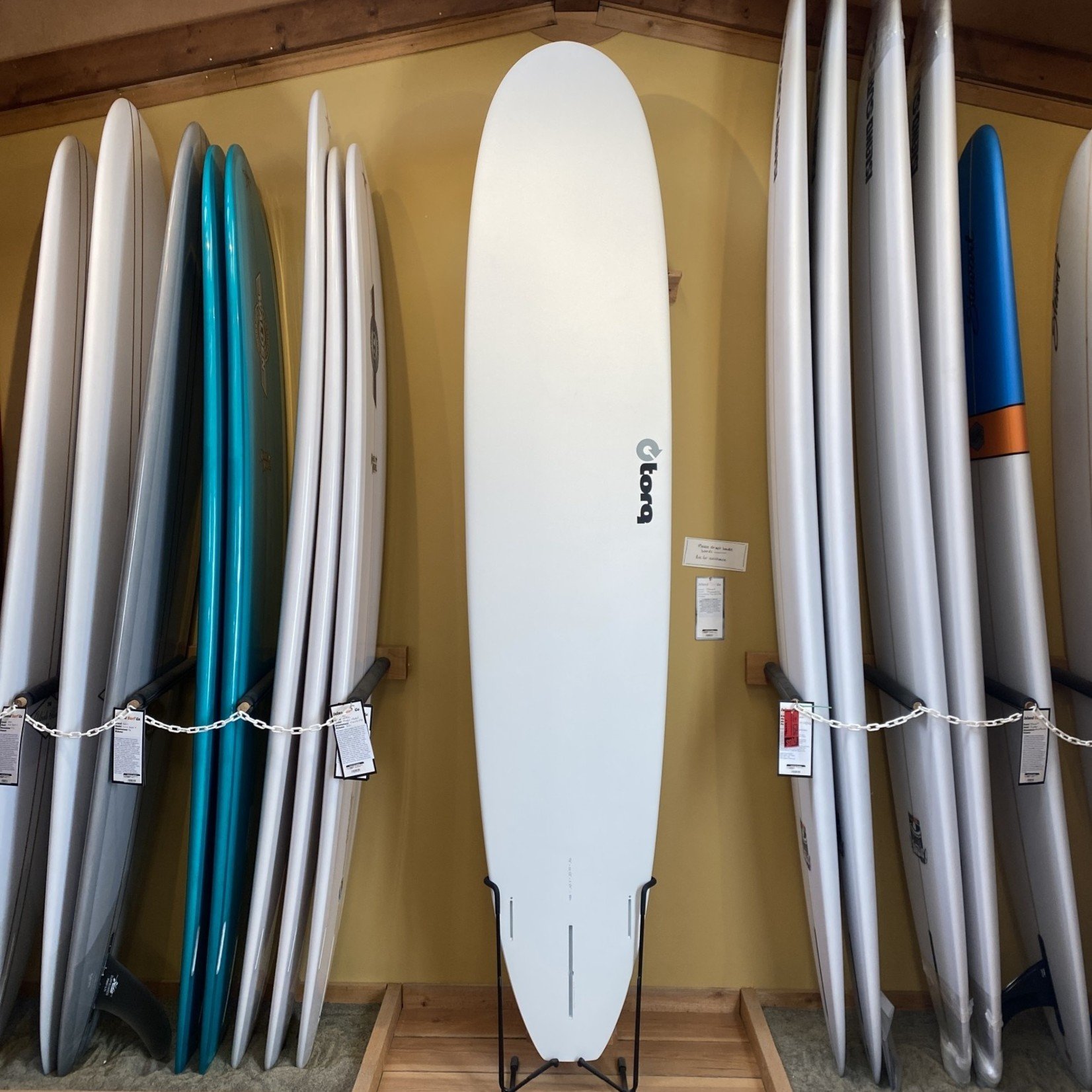 TORQ Surfboards 9'6 Torq White Pinline Longboard